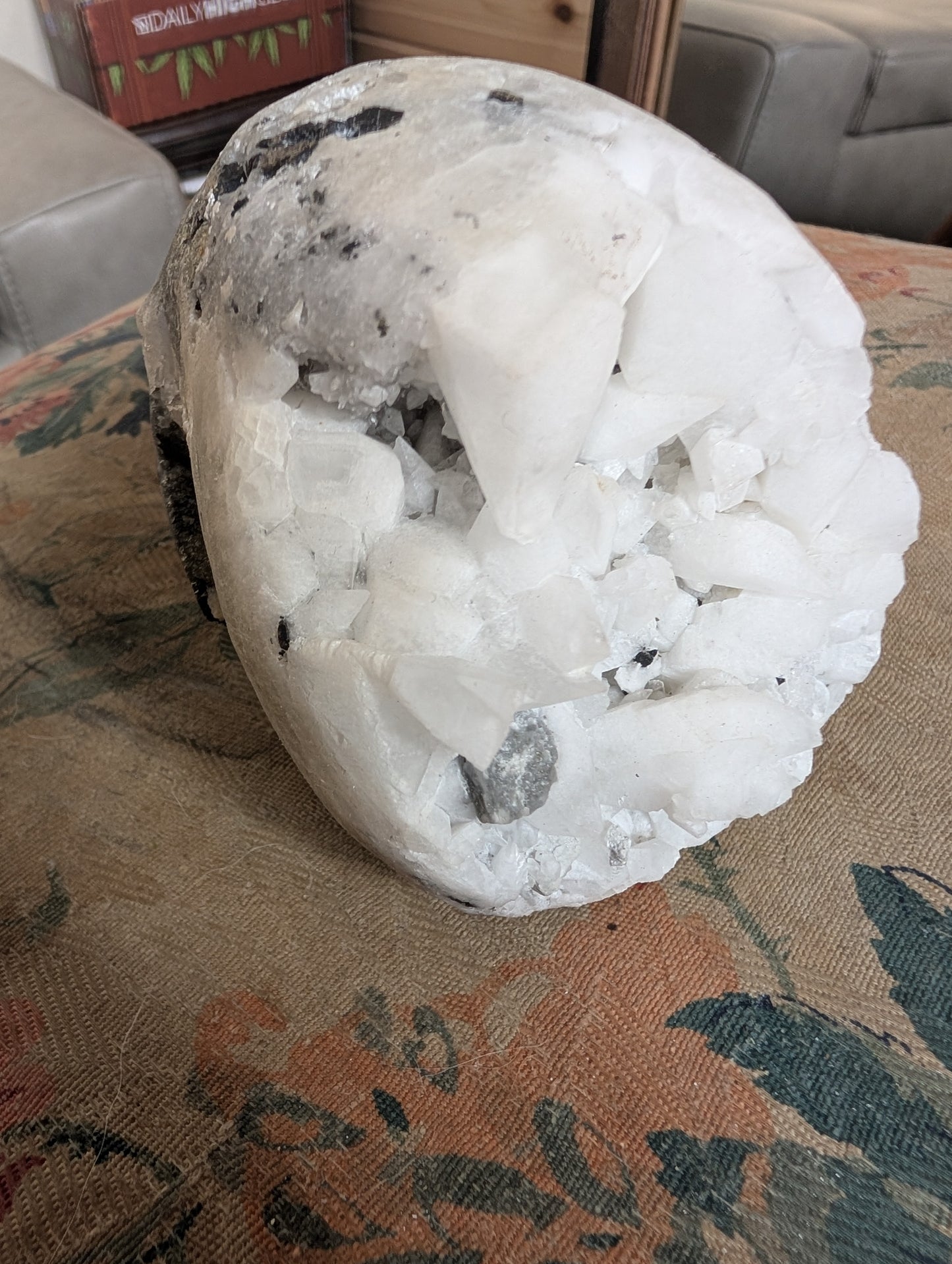 Pyrite Drusy Skull