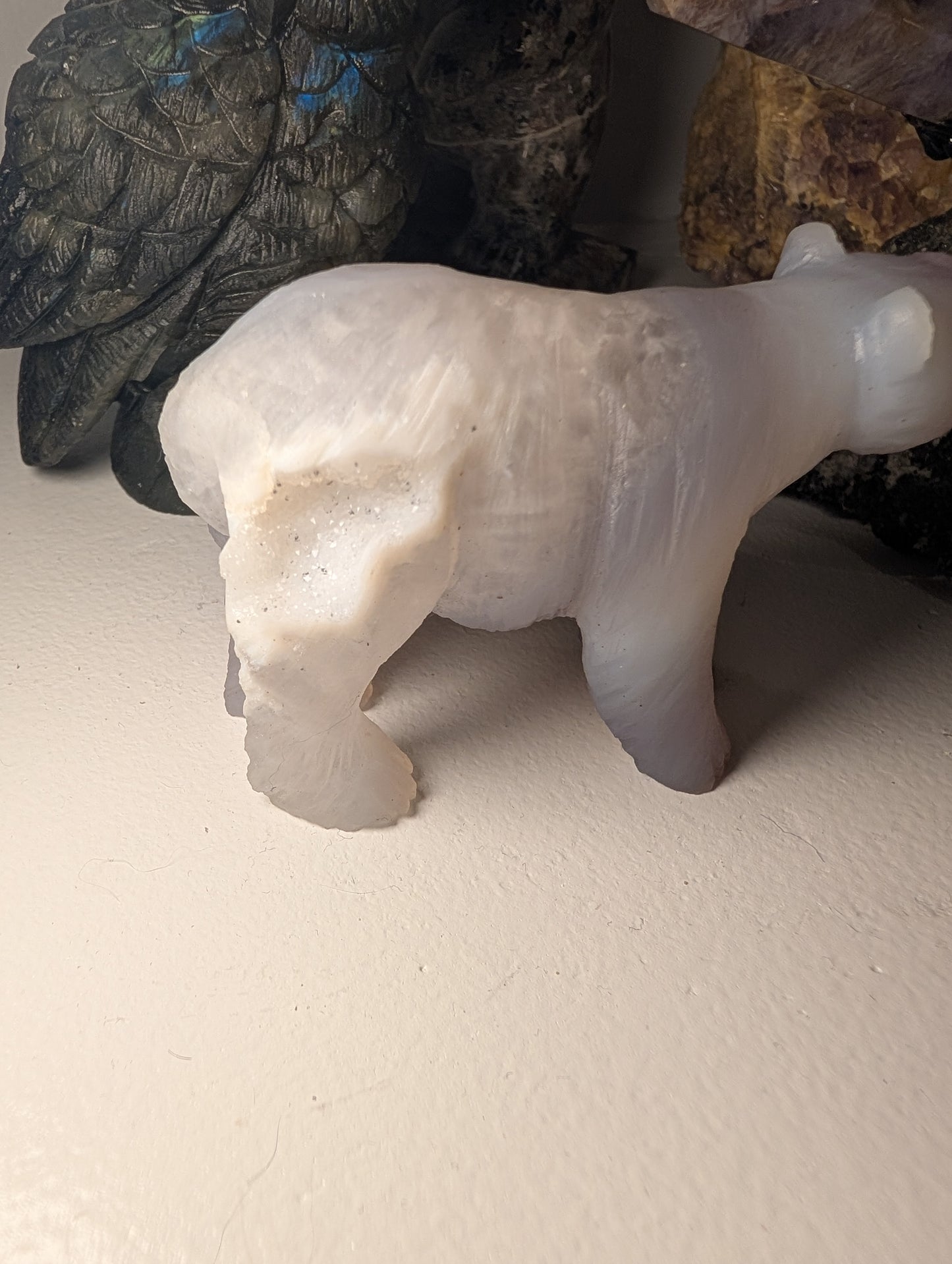 Druzy Agate Polar Bear