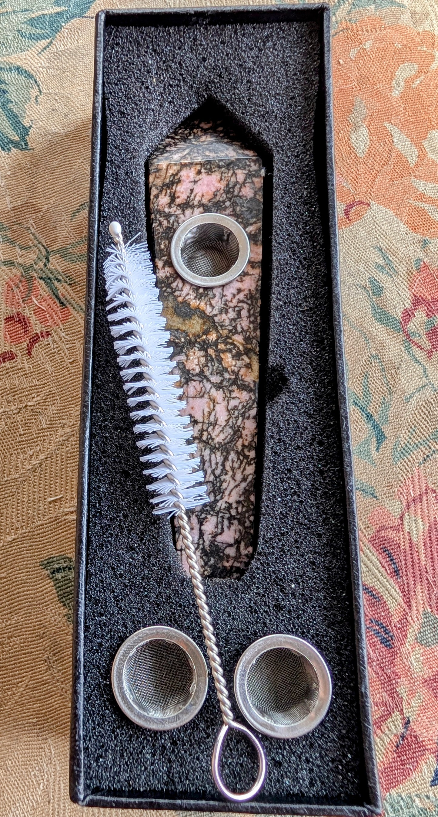 Pink Rhodonite Smoking Pipe