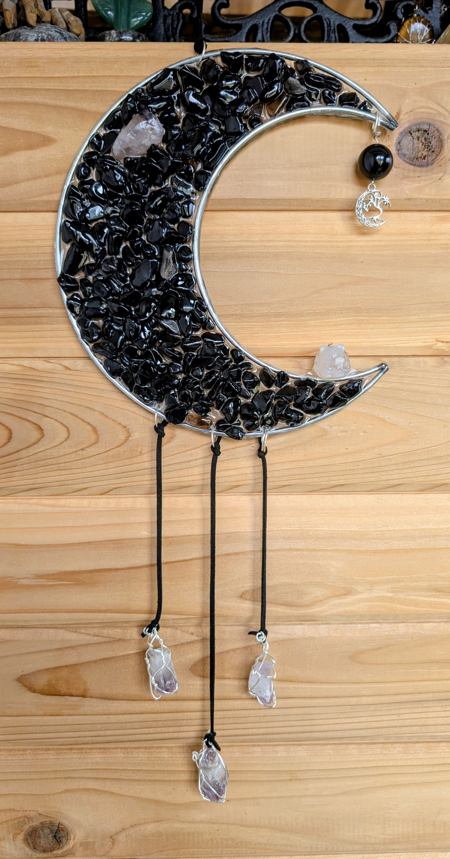 Hand Crafted Obsidian Moon