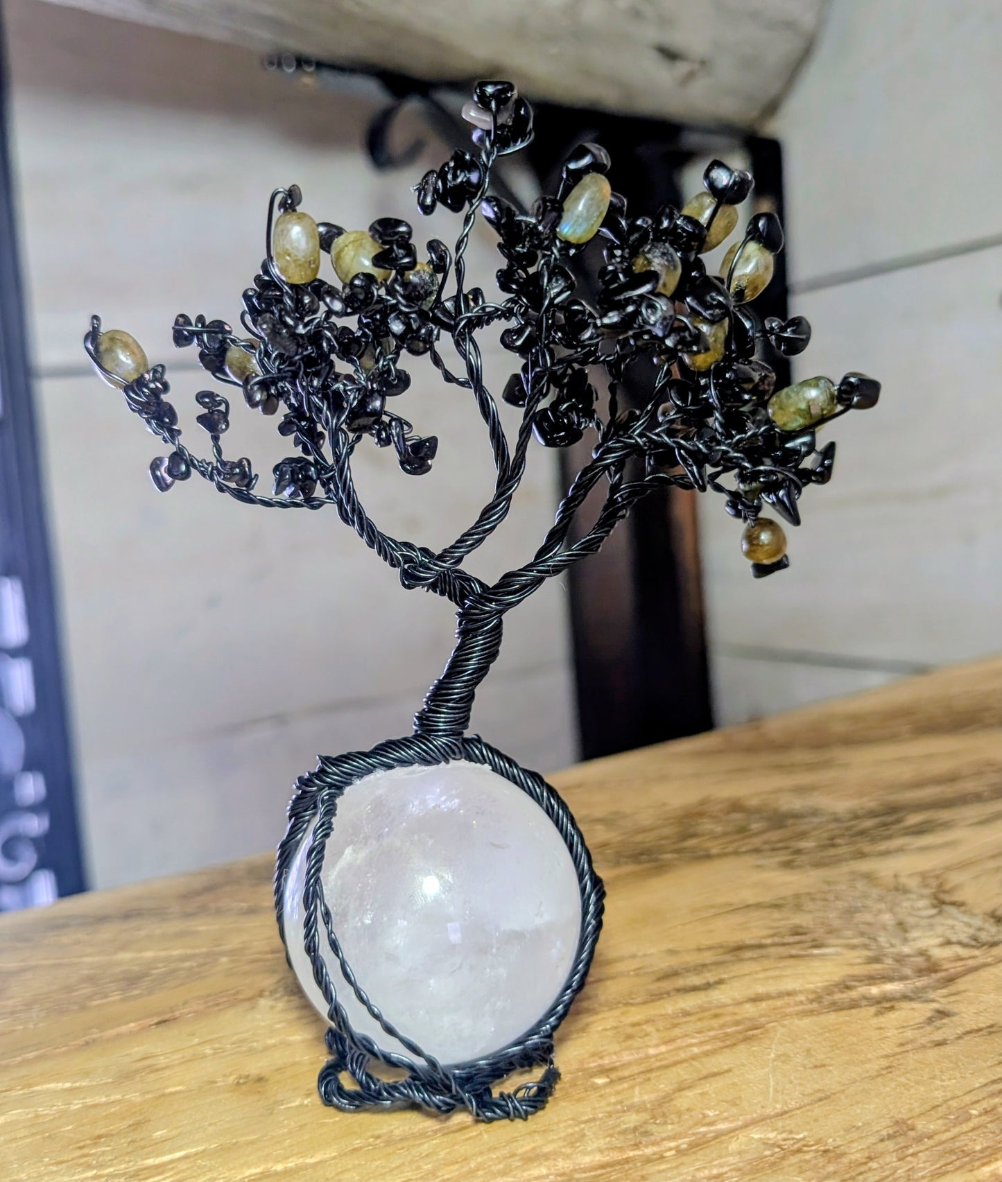 2. Crystal Tree on Clear Quartz Sphere