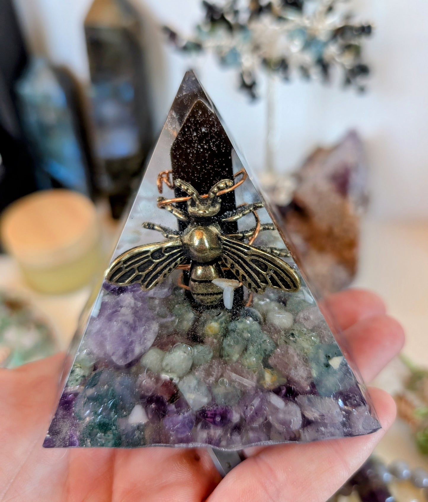 Orgonite Pyramid Hand Crafted