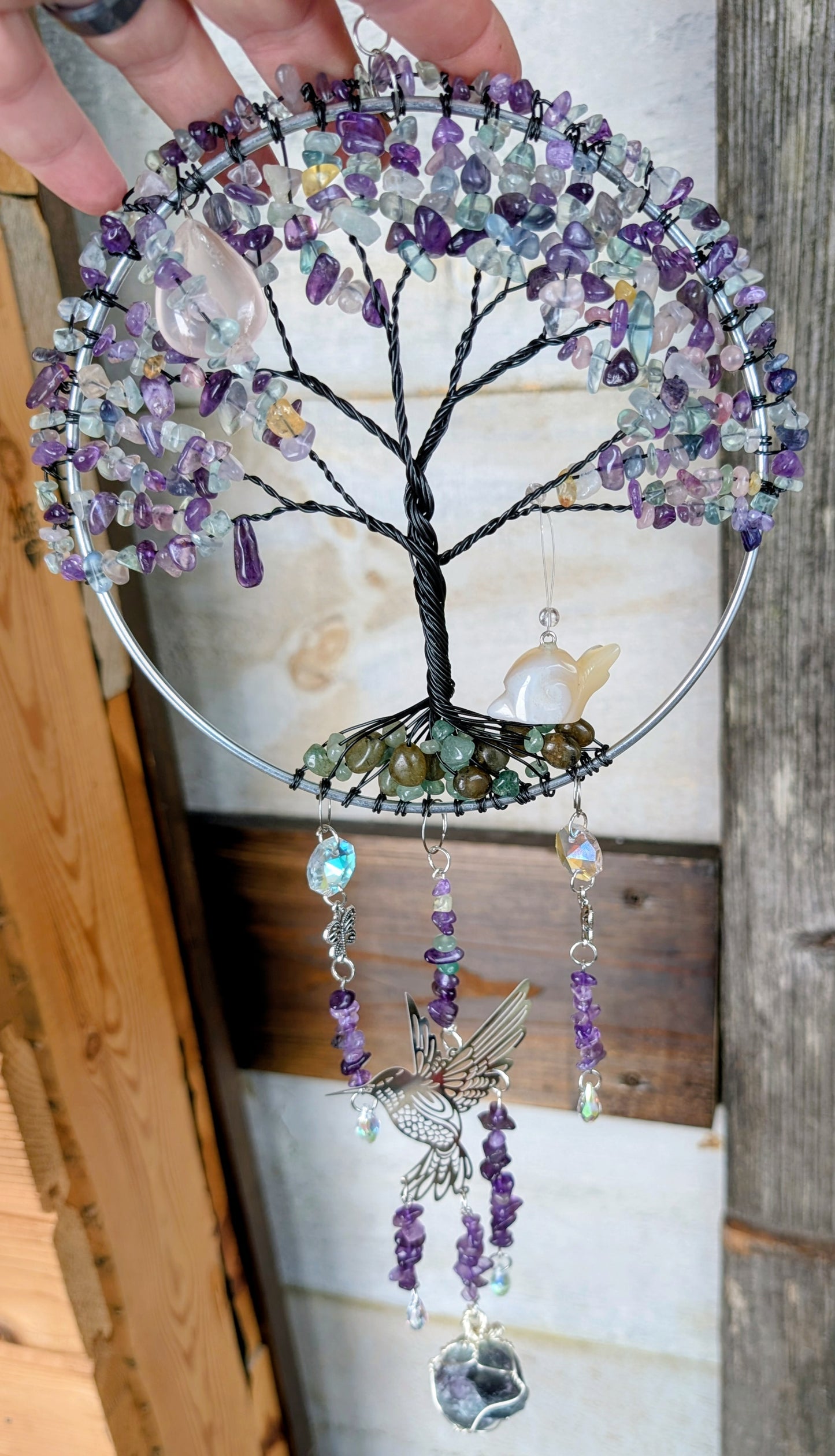 4. Hand Crafted Crystal Chip Wall Art