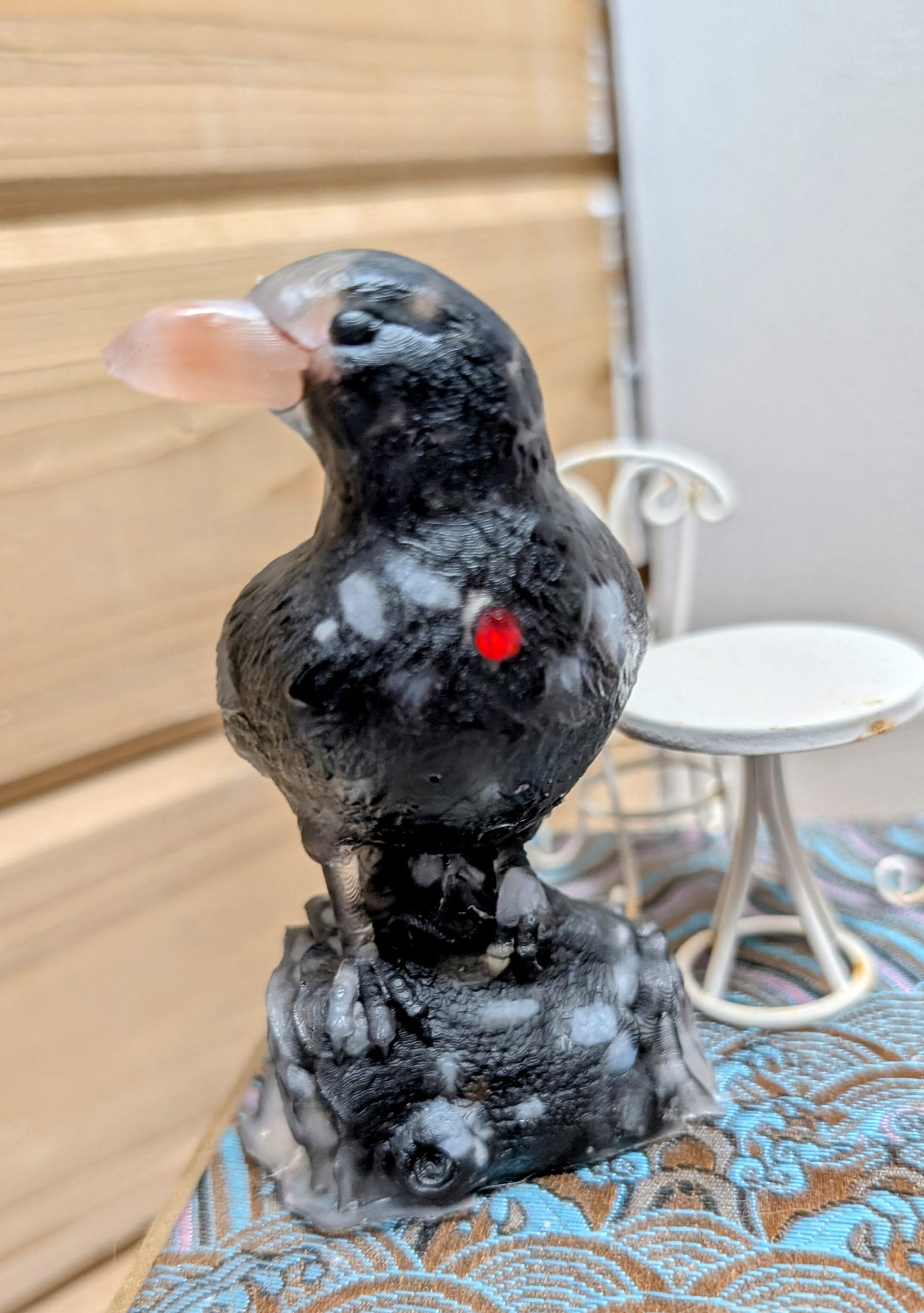 Hand Crafted Crystal Chip Raven