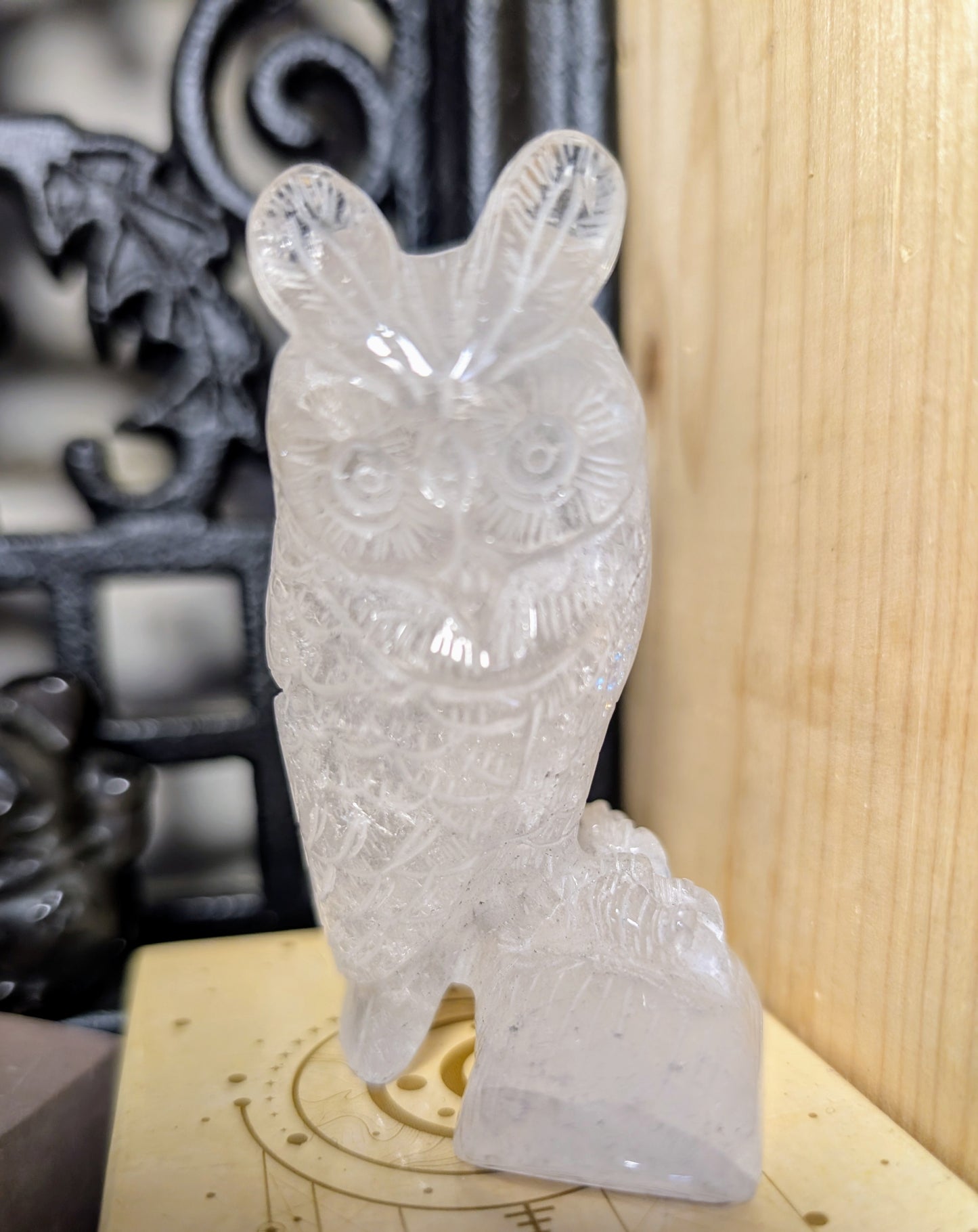Clear Quartz Owl