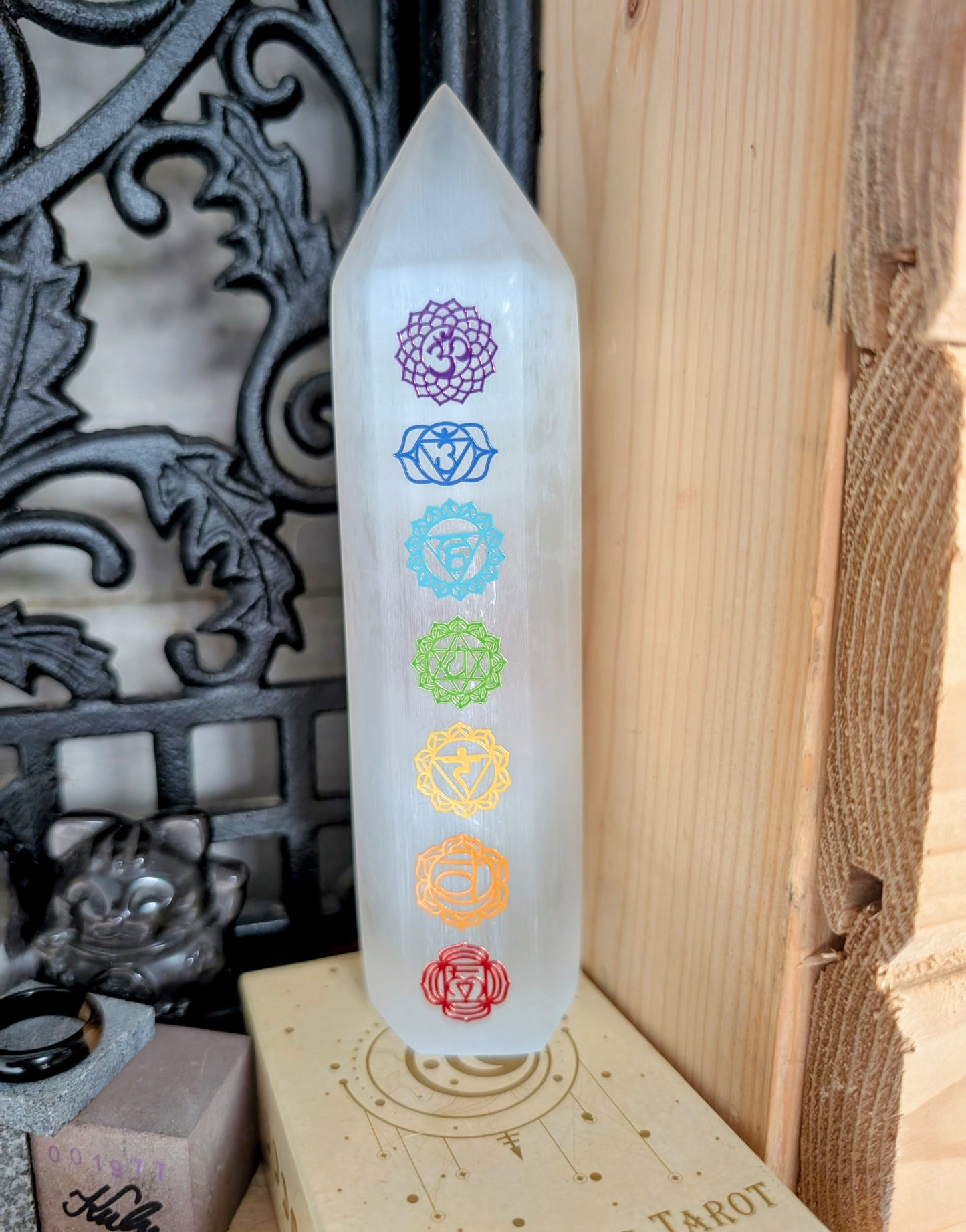 Seven Chakra Selenite Tower