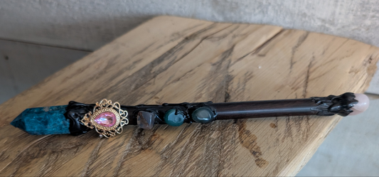 Blue Apatite Crystal Wand