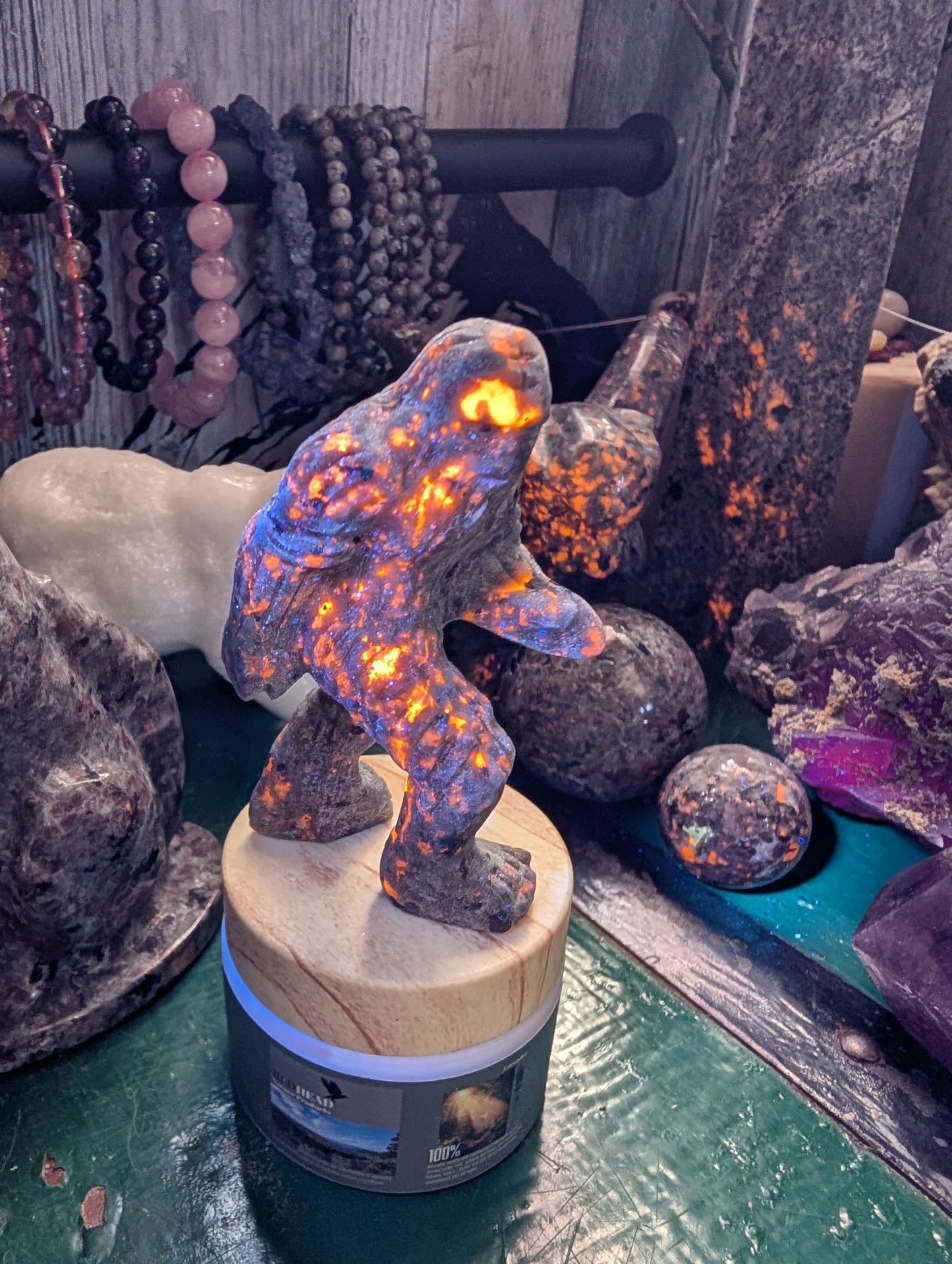 Yooperlite, Flame Stone Sasquatch