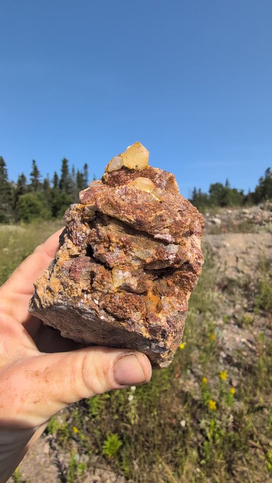 Canadian Fluorite Specimen with Barite and Quartz Points