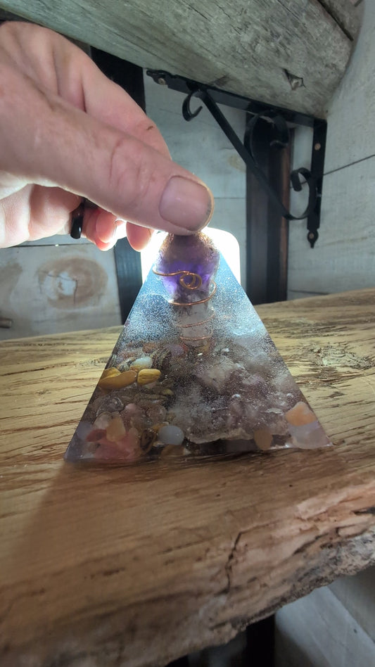 Orgonite Pyramid Hand Crafted