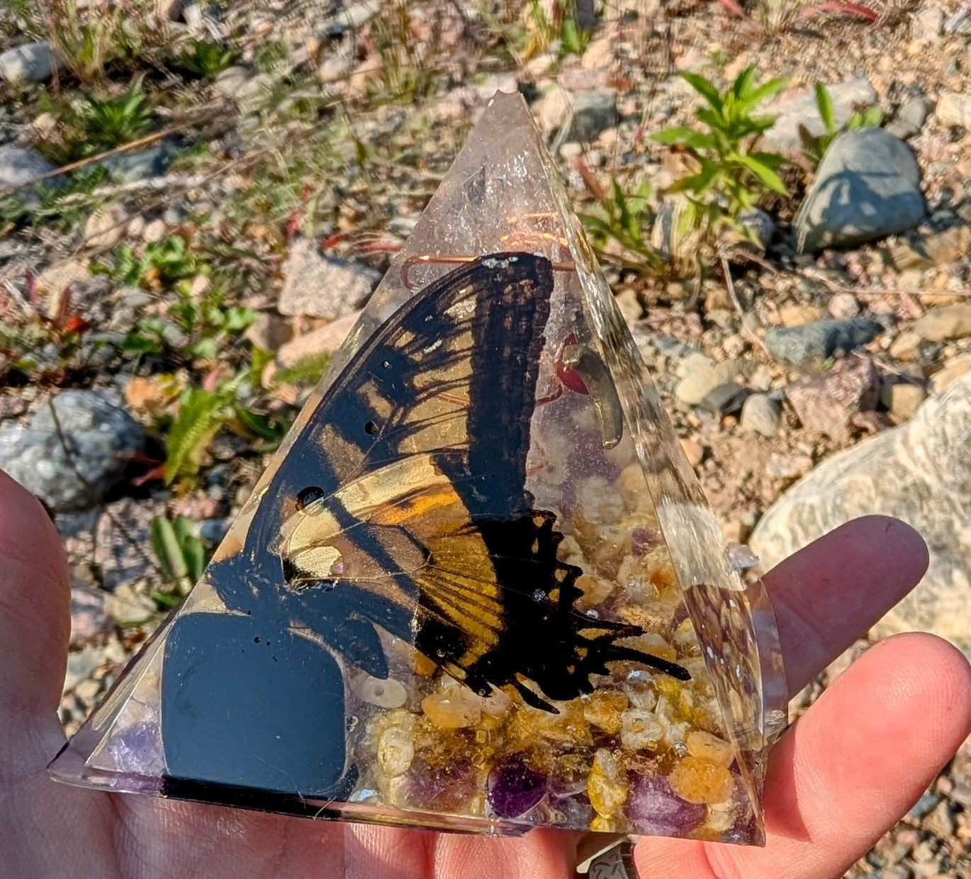 Orgonite Pyramid Hand Crafted by Us