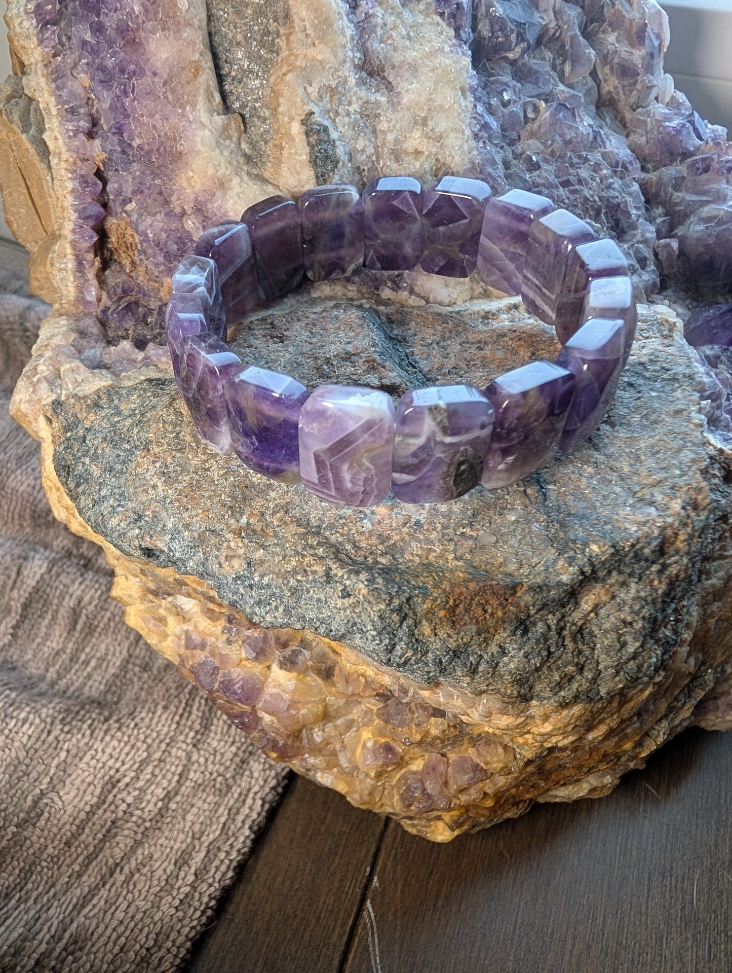 Amethyst Bangle Bracelet