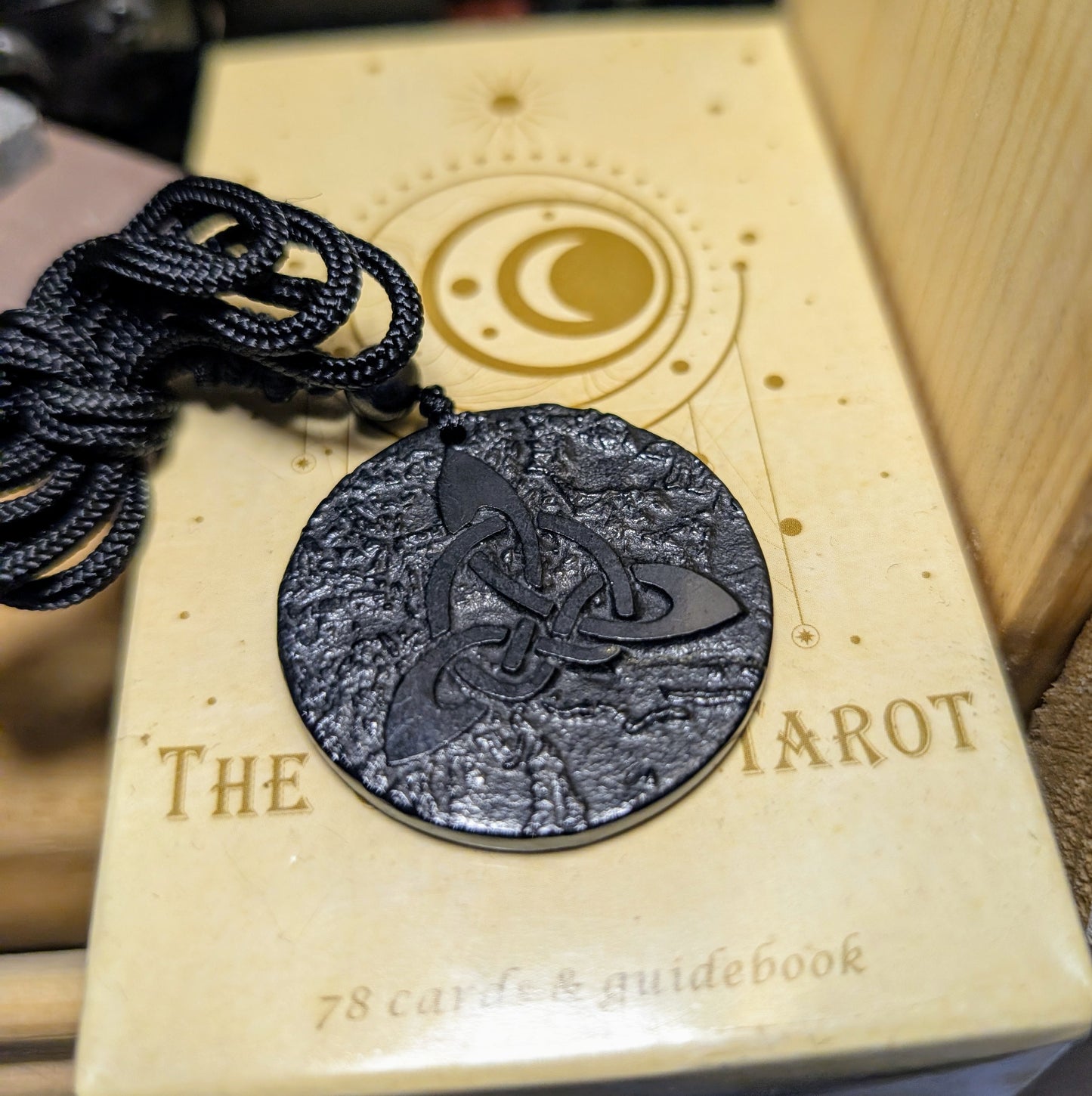 Obsidian Celtic Pendant