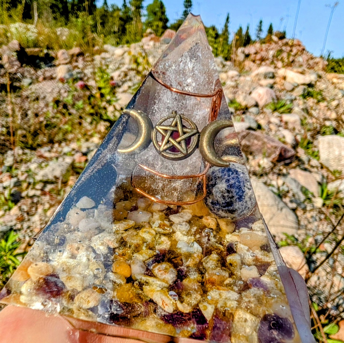 Orgonite Pyramid Hand Crafted by Us