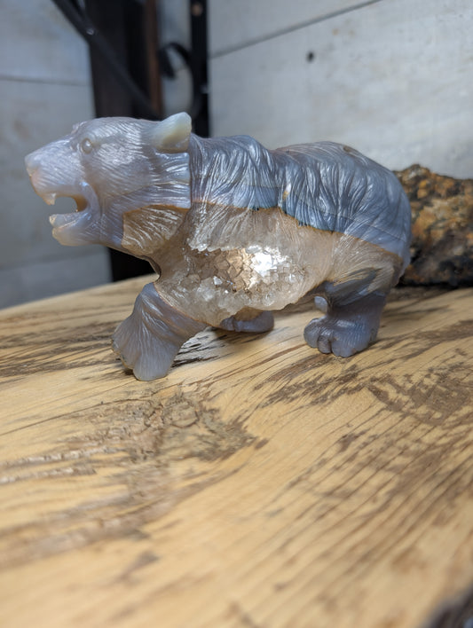 Druzy Agate Bear