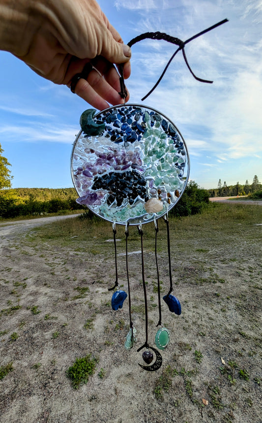 Hand Crafted Crystal Chip Wall Art