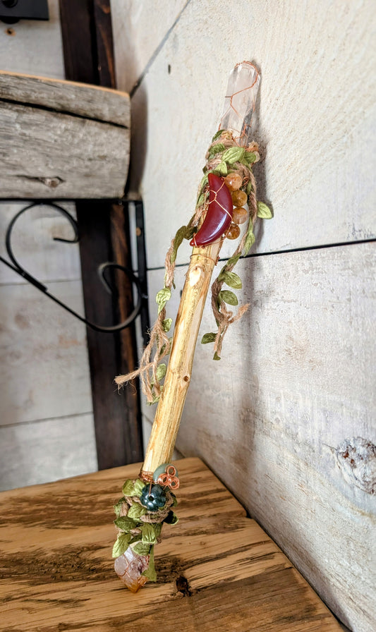 Hand Crafted Crystal Wand