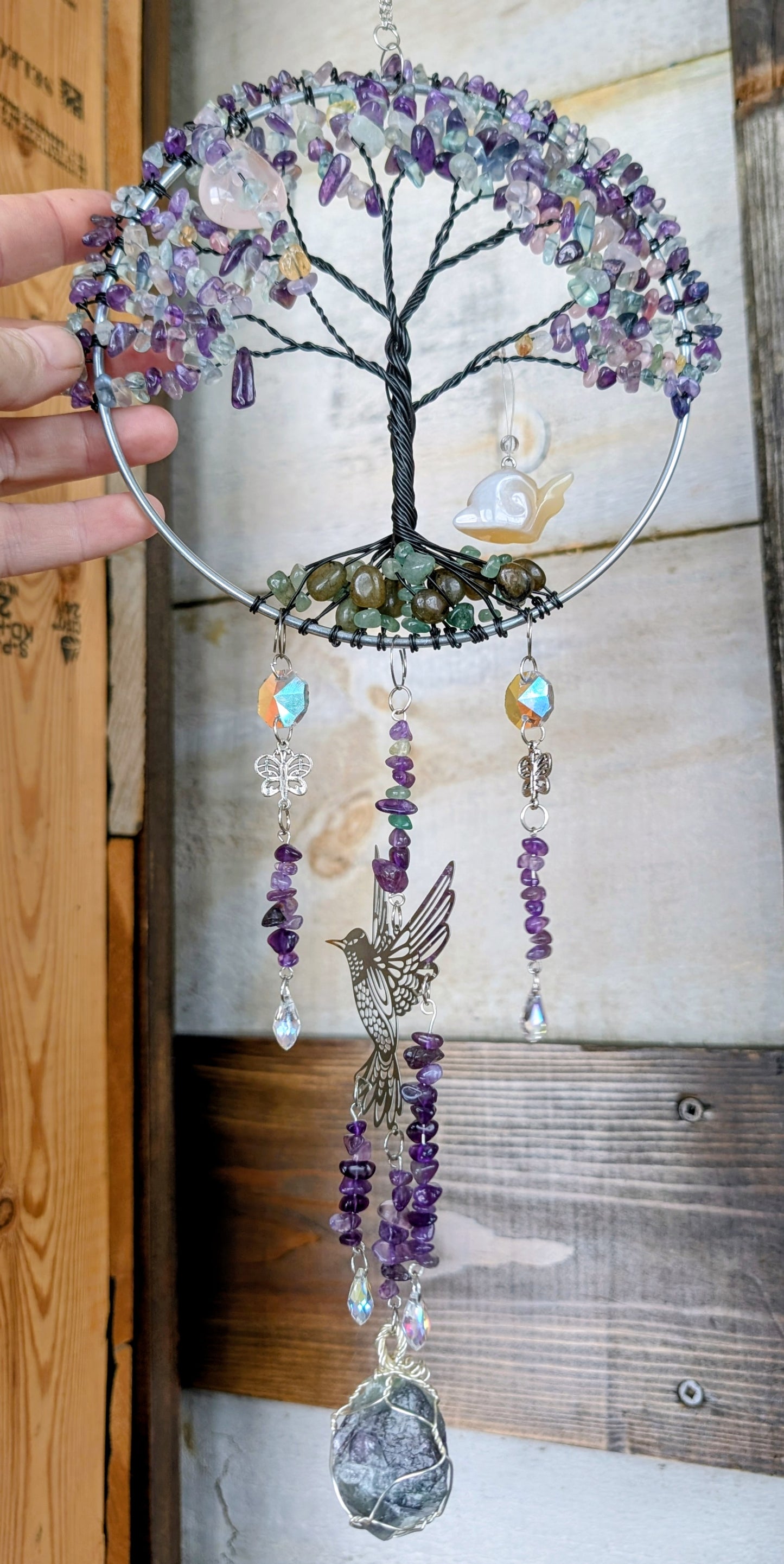 4. Hand Crafted Crystal Chip Wall Art