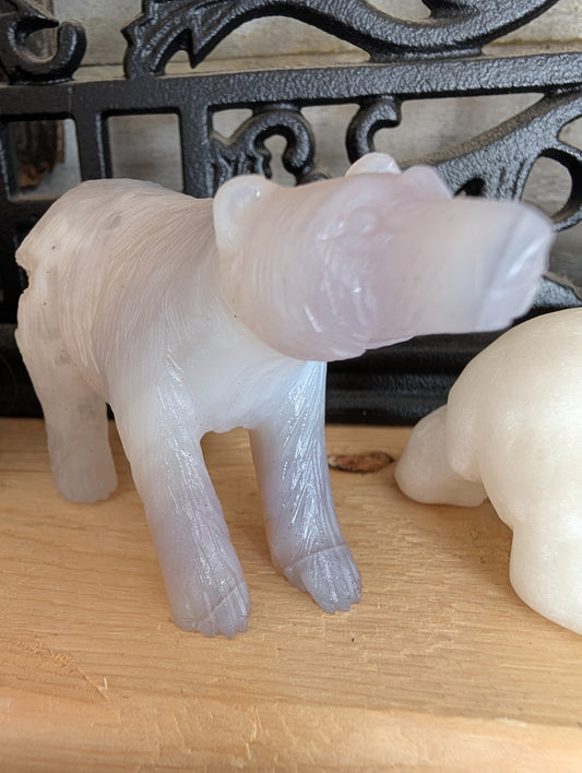 Druzy Agate Polar Bear