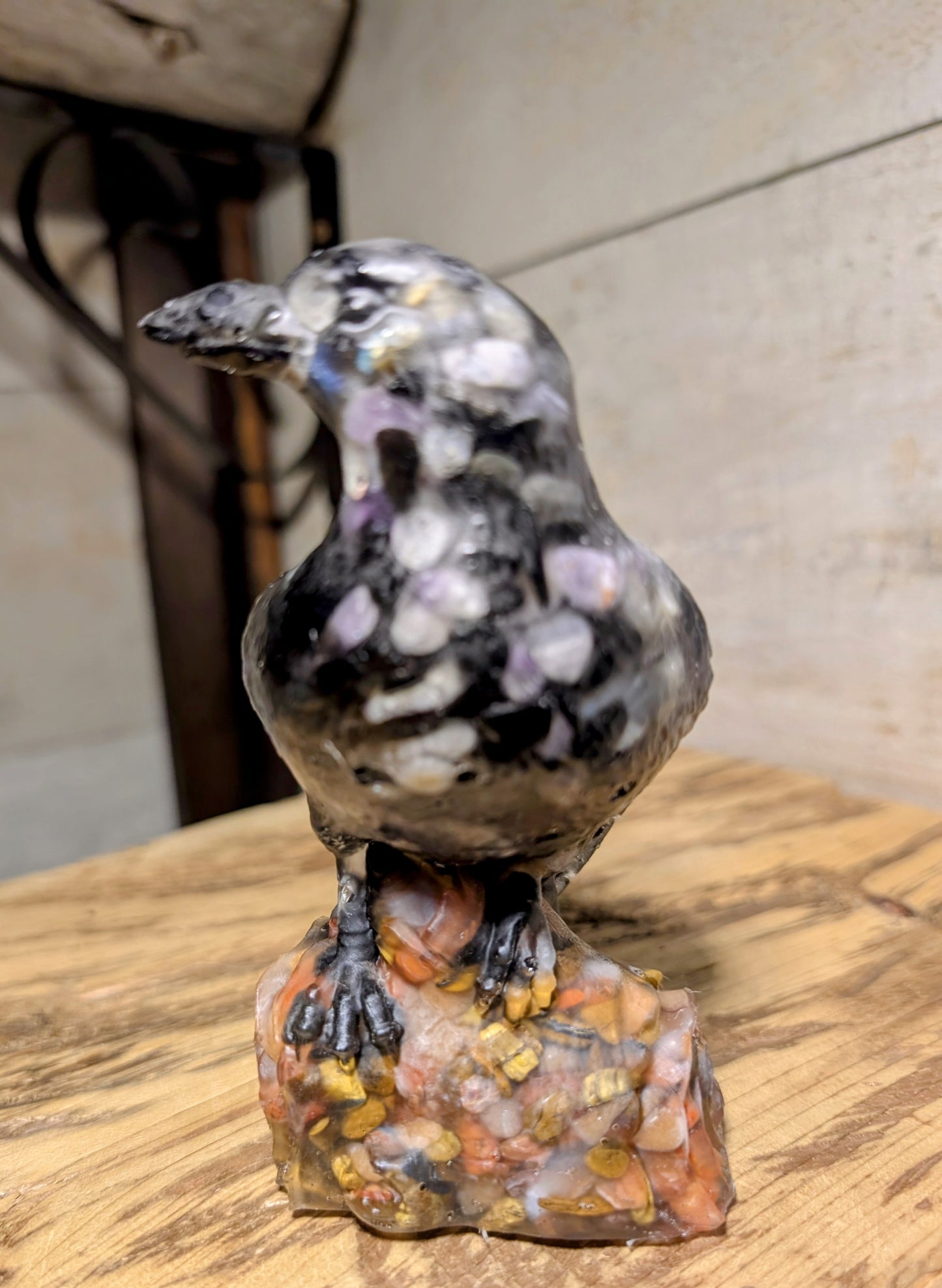 Hand Crafted Crow for Boosting Creative Energy and Removing Blocks