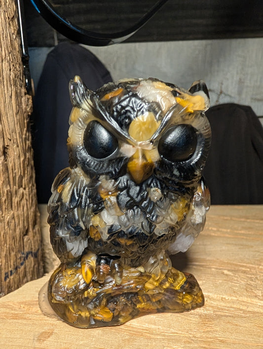 Hand Crafted Crystal Chip Owl