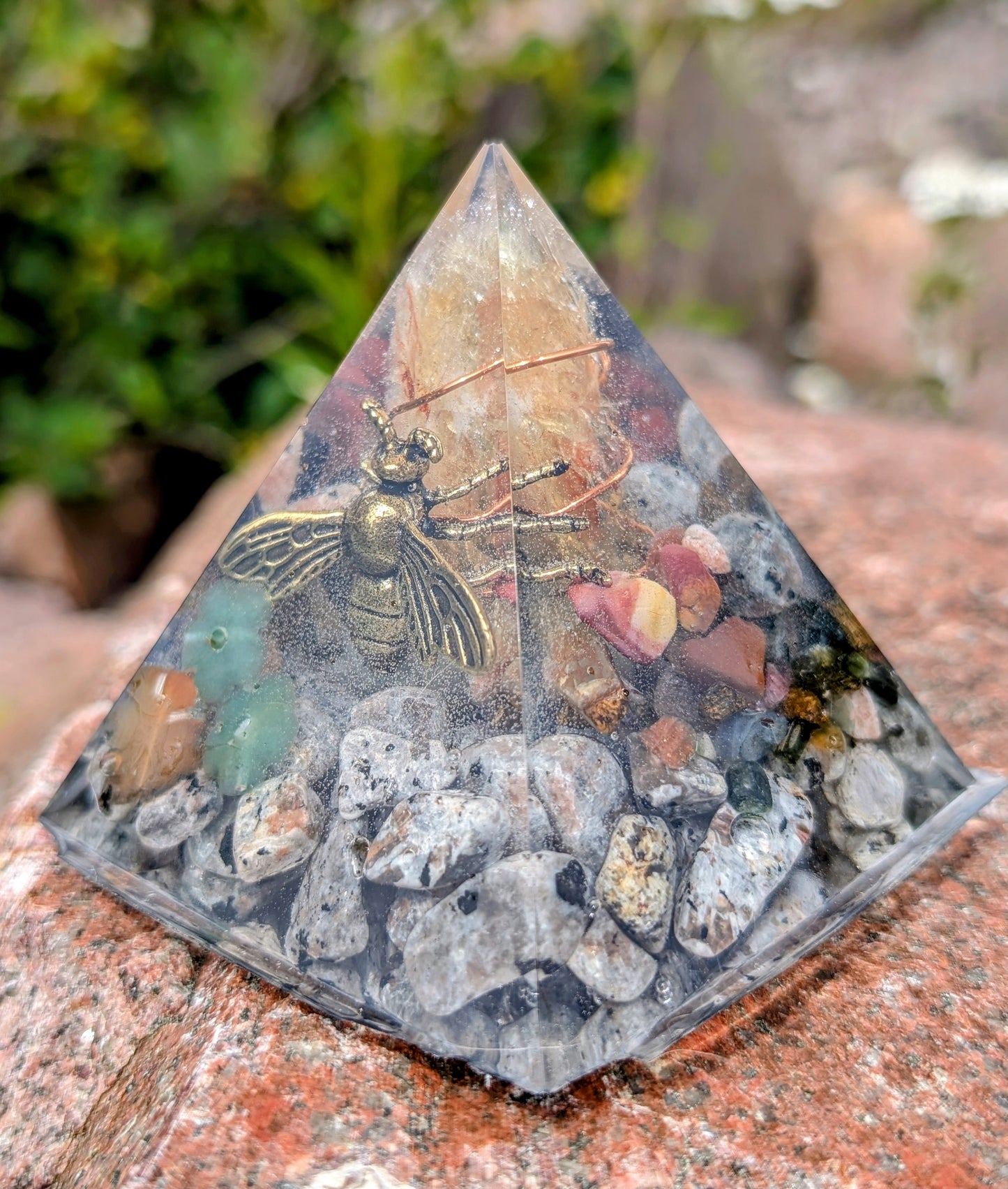 Orgonite Pyramid Hand Crafted by Us