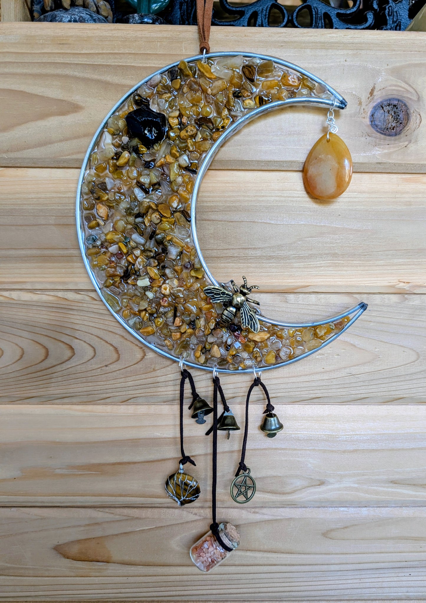 Hand Crafted Yellow Jade Moon
