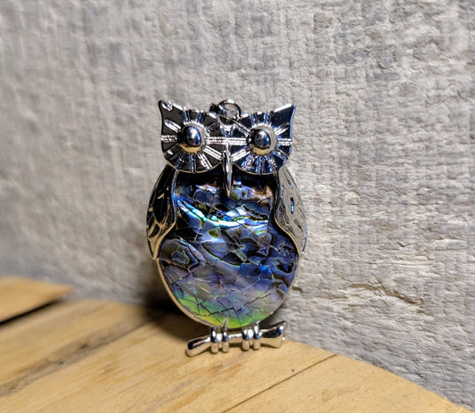 Abalone Owl Pendant