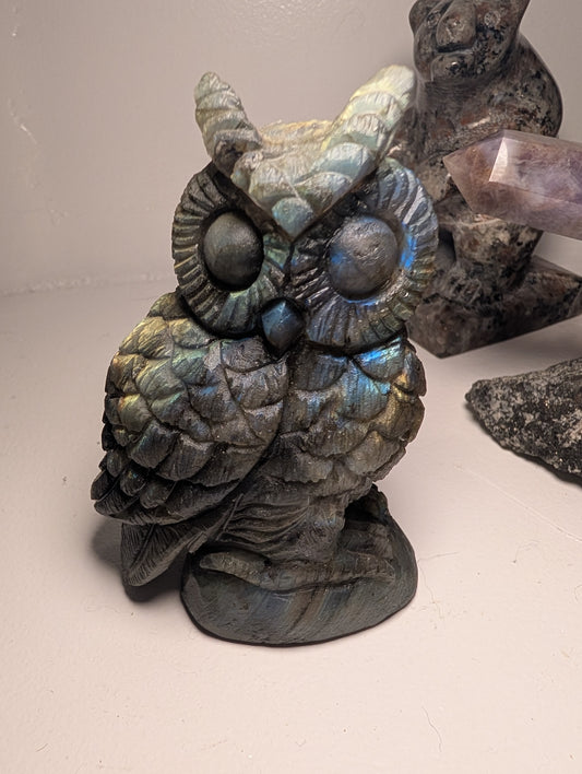 Labradorite Owl
