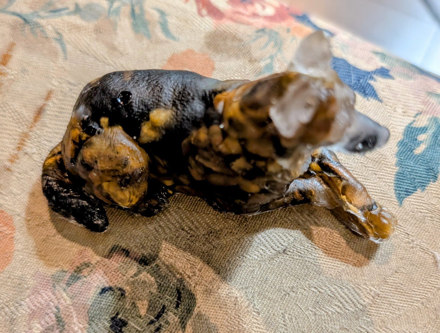 Tigers Eye and Obsidian German Shepherd Hand Crafted