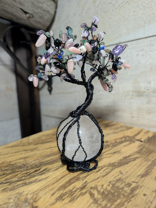 2. Crystal Tree on Clear Quartz Sphere