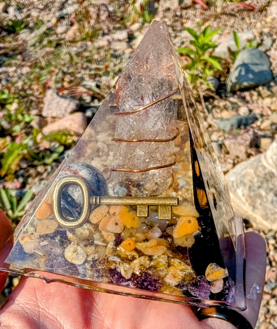 Orgonite Pyramid Hand Crafted by Us