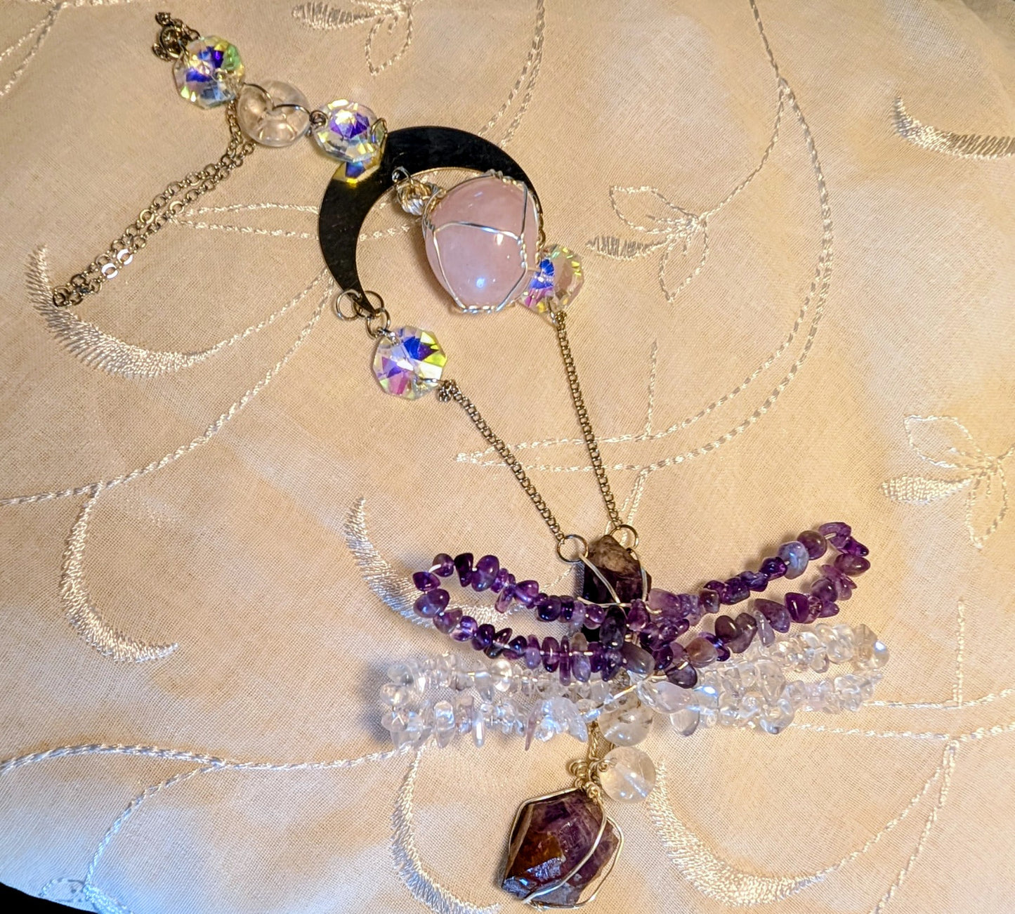 3.  Hand Crafted Crystal Chip Window Art