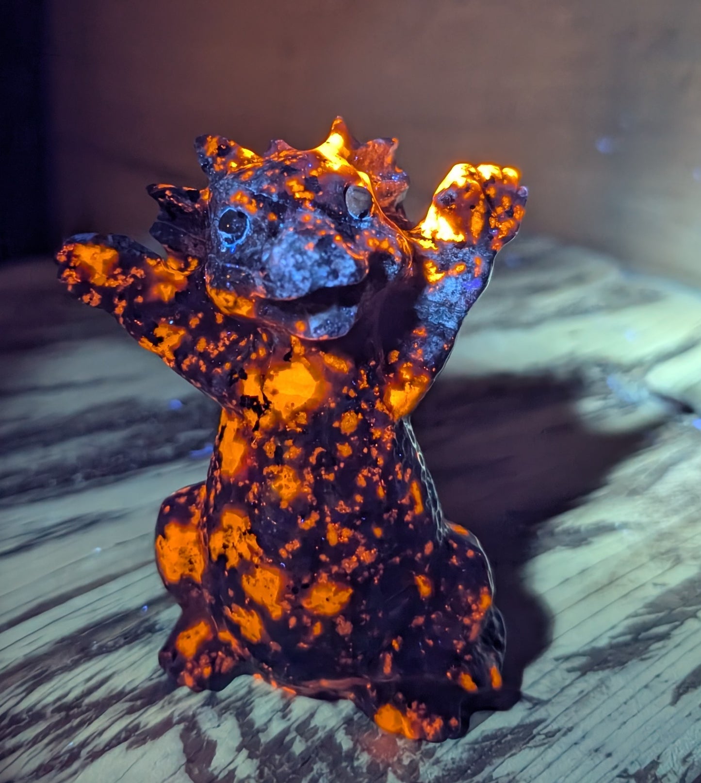 Adorable Canadian Flame Stone, Yooperlite Baby Dragon