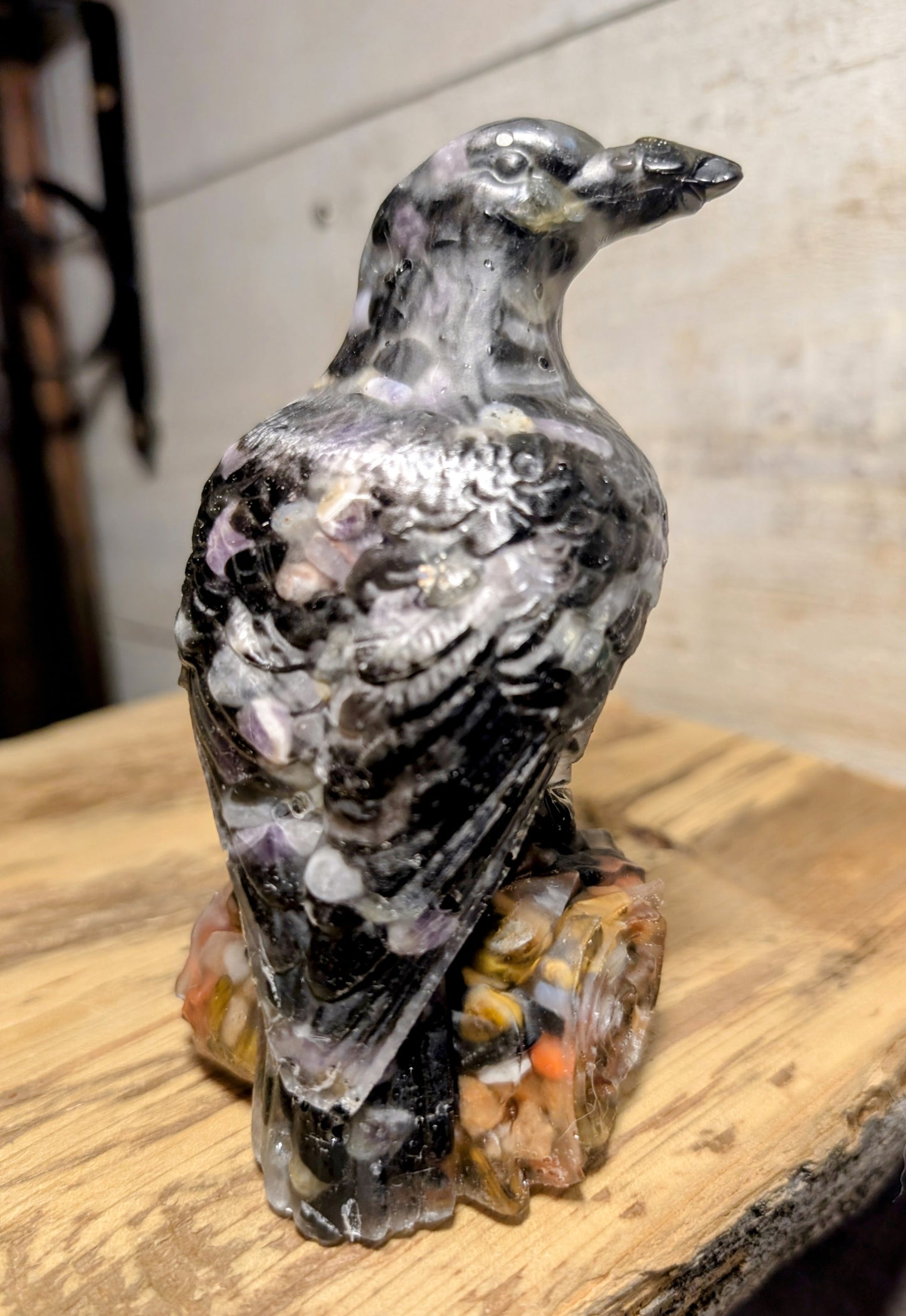 Hand Crafted Crow for Boosting Creative Energy and Removing Blocks