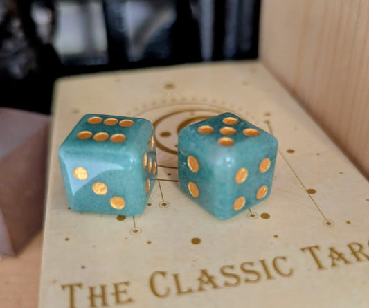 Green Adventurine Dice
