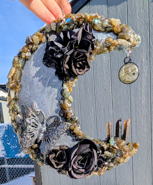 1. Labradorite Moon, Hand Crafted