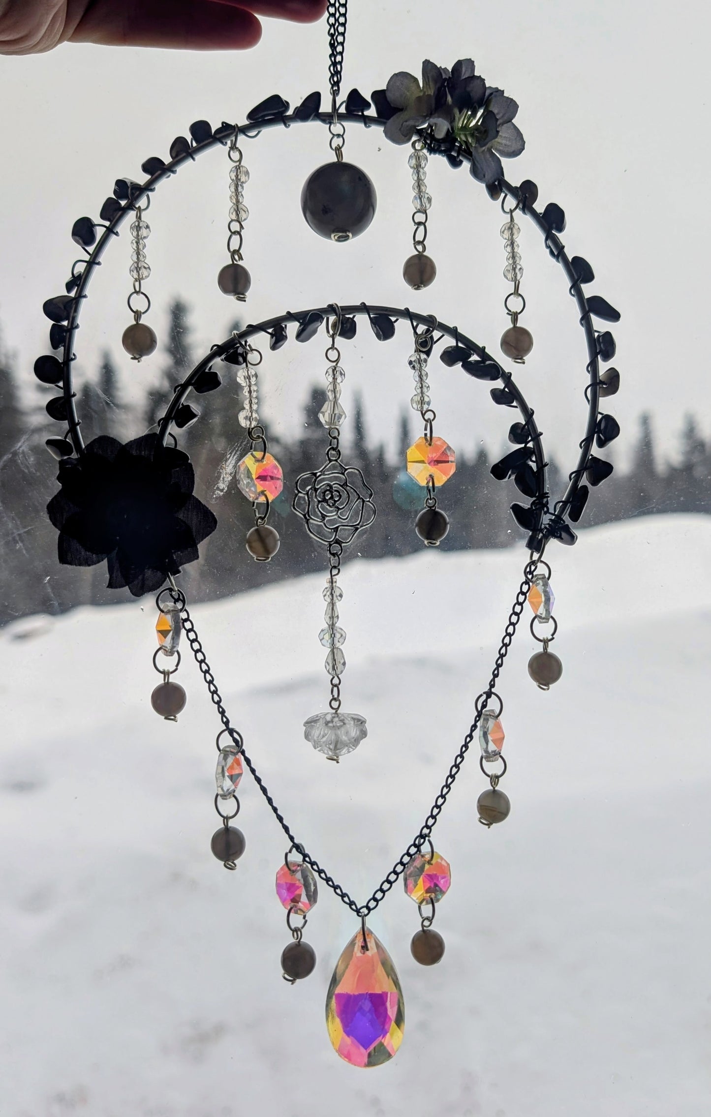 1. Hand Crafted Crystal Wall Art