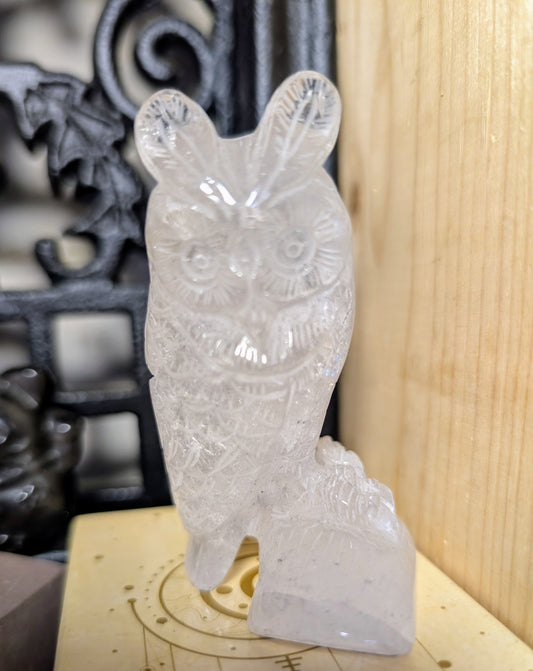 Clear Quartz Owl
