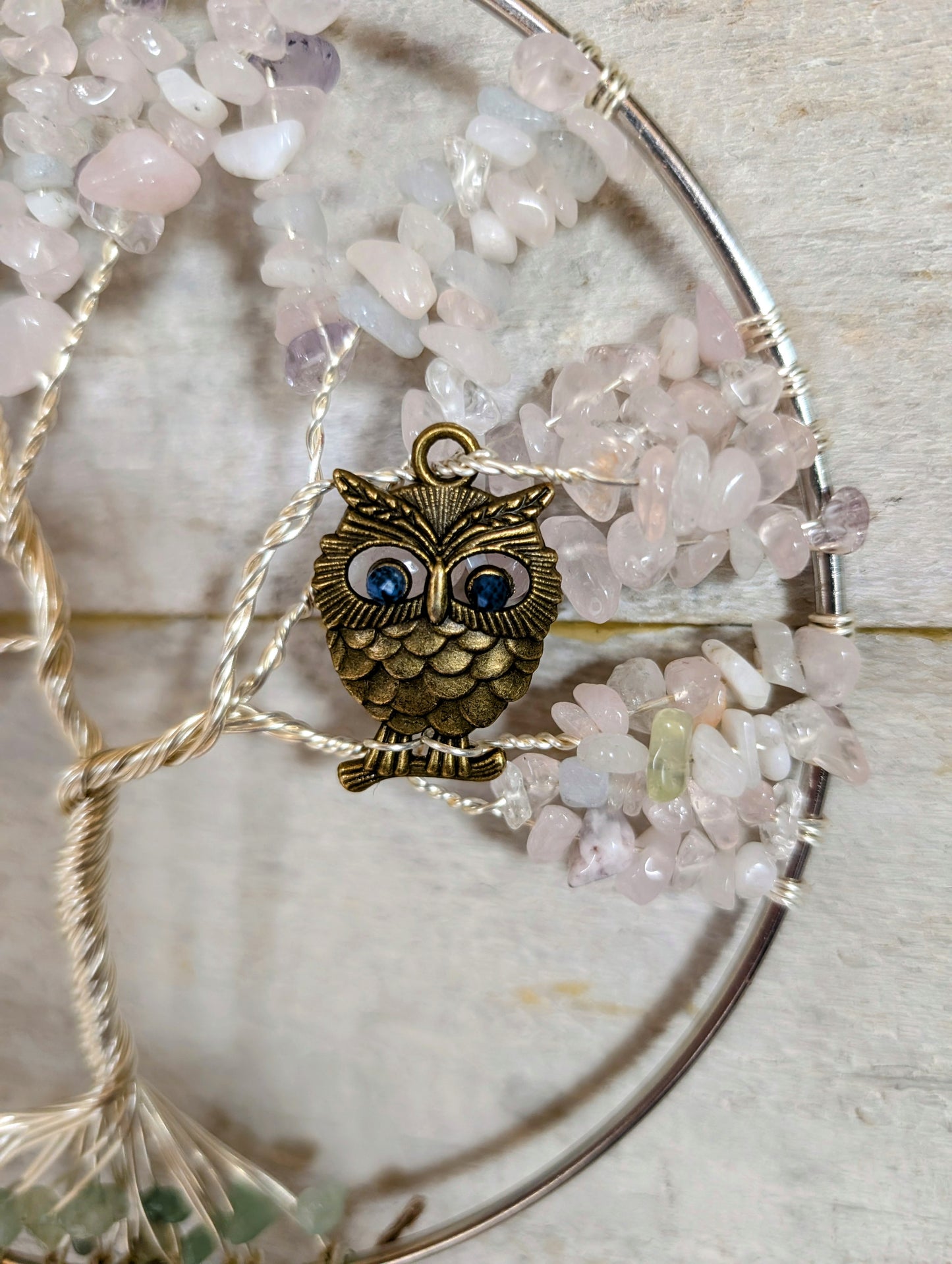 Hand Crafted Crystal Chip Wall Art, Tree of Life