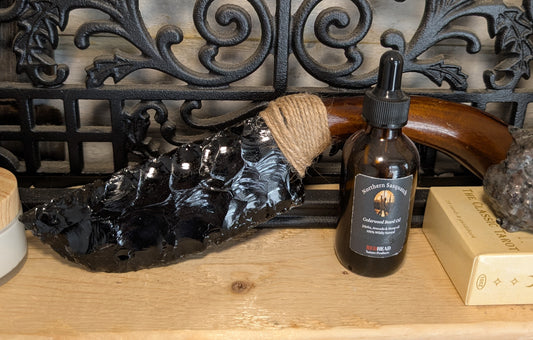 Hand Knapped Obsidian Dagger