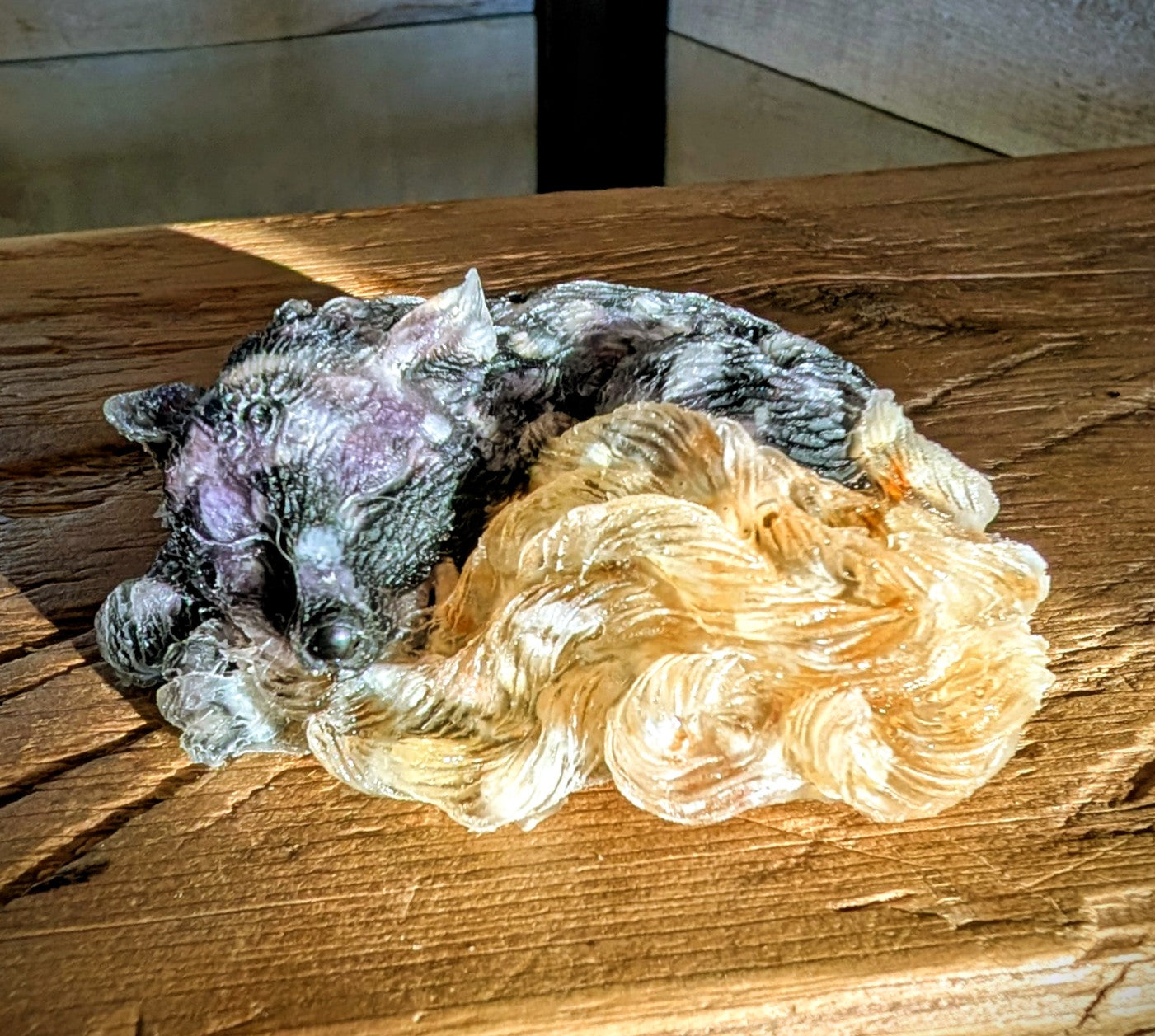 Hand Crafted Crystal Chip Kitsune, 9 Tail Fox