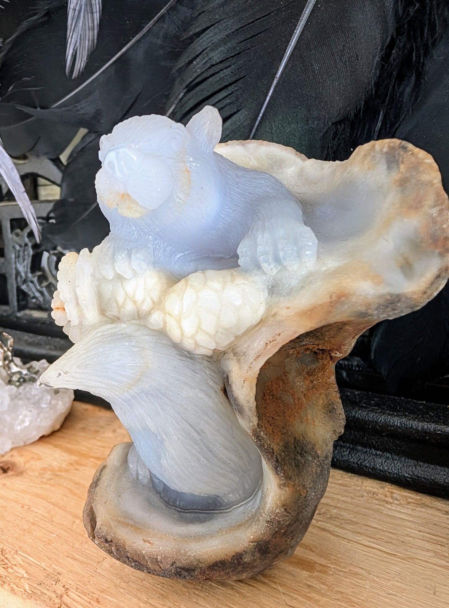 Blue Chalcedony Squirrel
